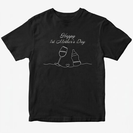 Camiseta de algodón personalizada con un mensaje para futuras mamás
