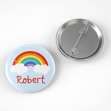 Chapa personalizada con texto - Arcoíris