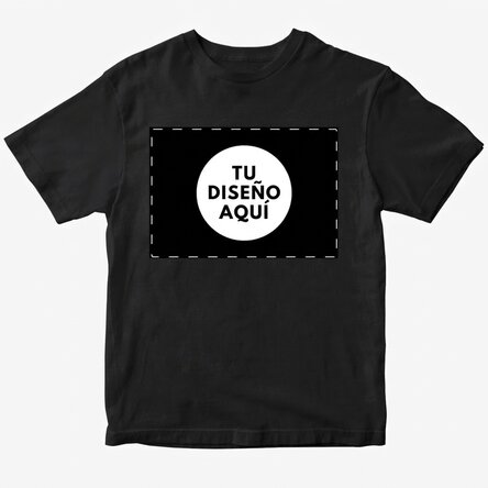 Camiseta de algodón personalizada con tu diseño horizontal