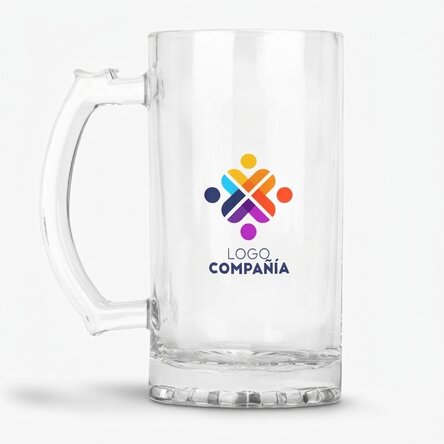 Jarra de cerveza personalizada con logotipo