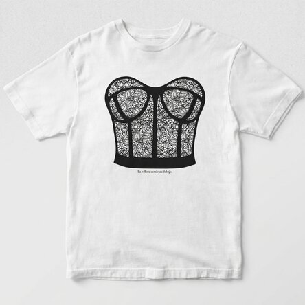 Camiseta de algodón personalizada con texto - Corset