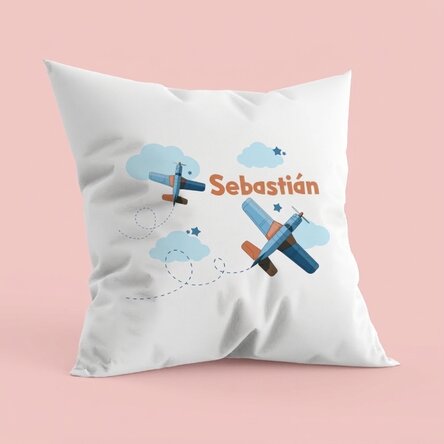 Almohada personalizada con texto - Aviones