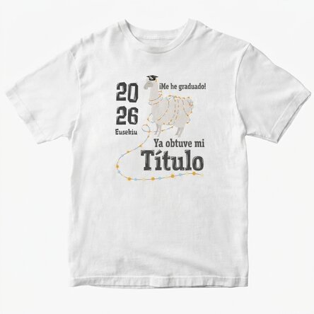 Camiseta de algodón personalizada con texto - Diplama