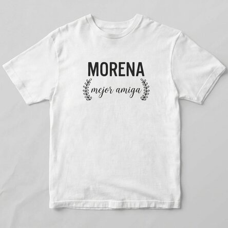 Camiseta de algodón personalizada con texto - Besties
