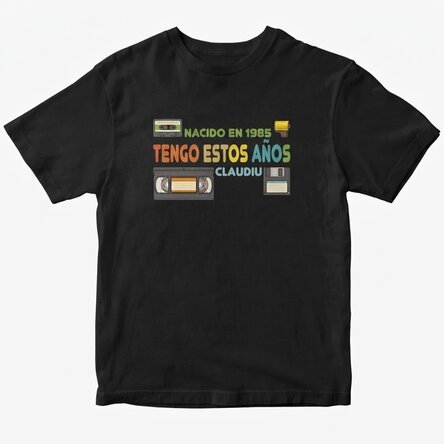 Camiseta de algodón personalizada con el texto «I'm this old»