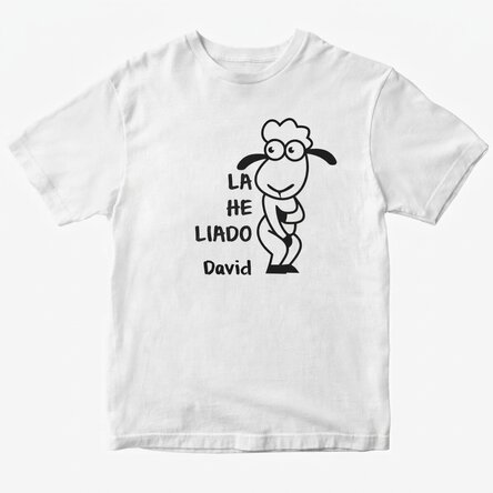 Camiseta de algodón personalizada con texto: «La he fastidiado»