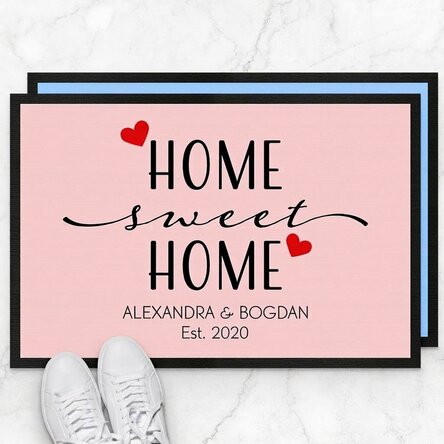 Felpa de entrada personalizada con texto: «Home sweet home»