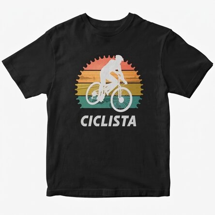Camiseta de algodón personalizada con texto - Ciclista