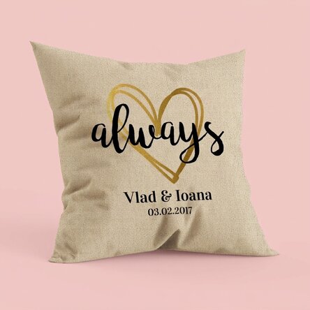 Almohada personalizada para parejas - always - En
