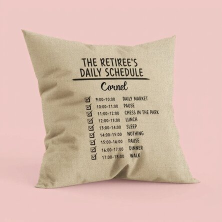 Almohada personalizada con texto - Programa diario - En