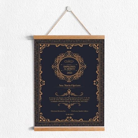 Póster con colgador personalizado - Diploma
