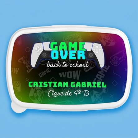 Fiambrera, fiambrera personalizada con texto - Game Over