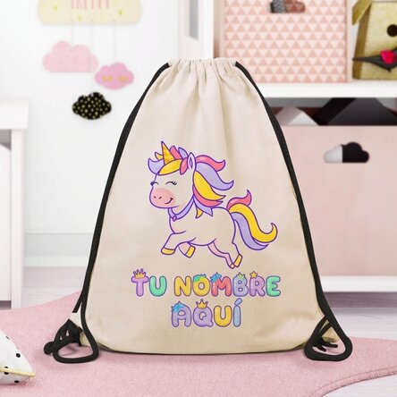 Mochila personalizada con nombre - Unicornio