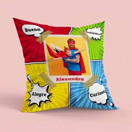 Almohada personalizada con foto, tamaño grande - Cómics
