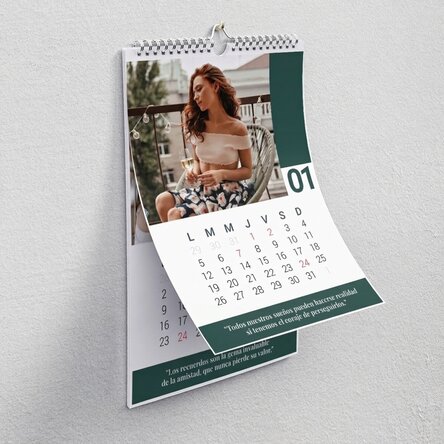 Calendario personalizado con fotos y mensajes - Días especiales