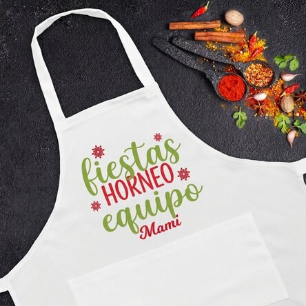 Letrero personalizado con texto - Equipo de repostería navideña