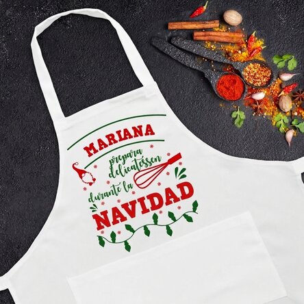 Taza personalizada con texto: «Navidad en la cocina»