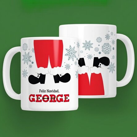 Taza personalizada con mensaje: Papá Noel