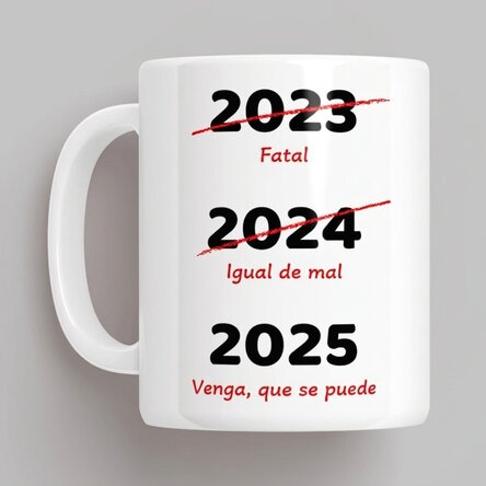 Taza personalizada con texto: «Que tengas un mejor Año Nuevo»