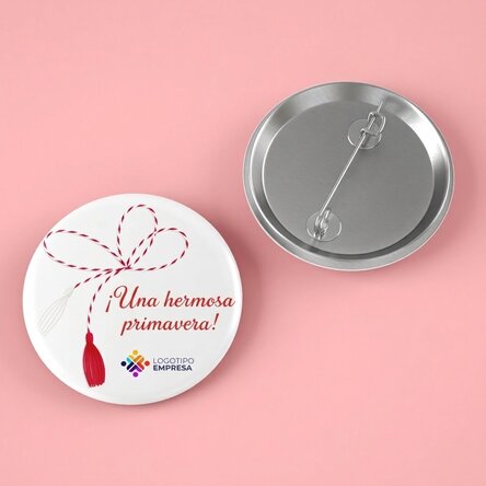 Chapa personalizada con logotipo y mensaje
