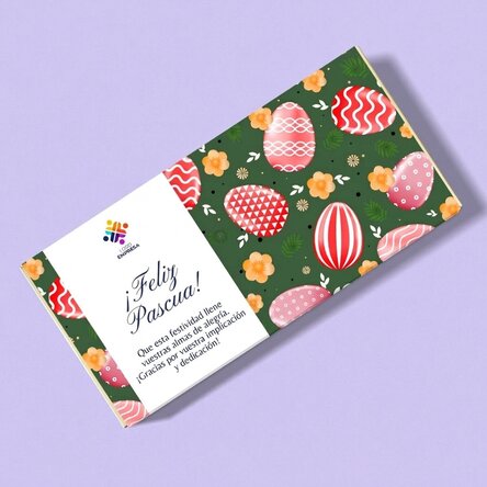 Chocolate personalizado con logotipo y mensaje - Huevos de Pascua