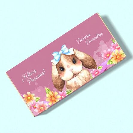 Chocolate personalizado con texto - Cute Bunny