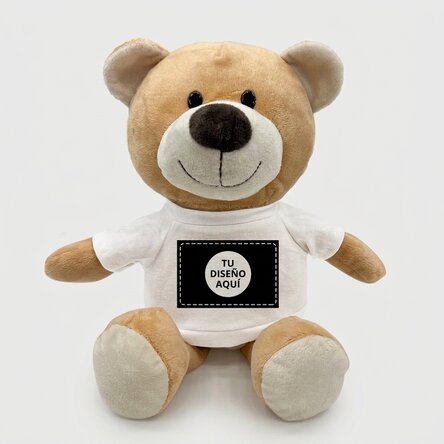 Además, un osito personalizado con tu diseño