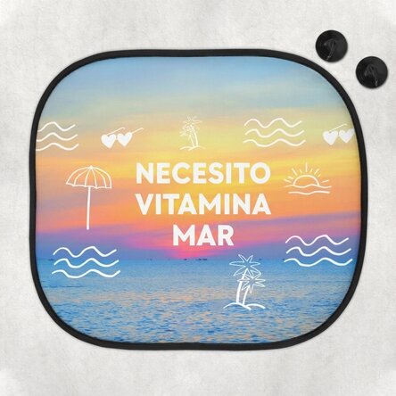 Parasol para coche personalizado con mensaje - Vitamin Sea