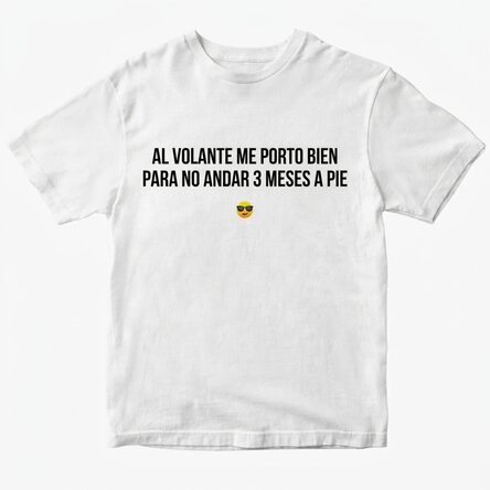 Camiseta de algodón personalizada con mensaje