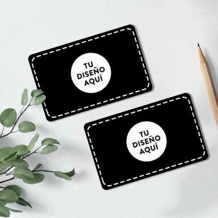 Tarjeta de aluminio personalizada por ambas caras con tu diseño en formato horizontal