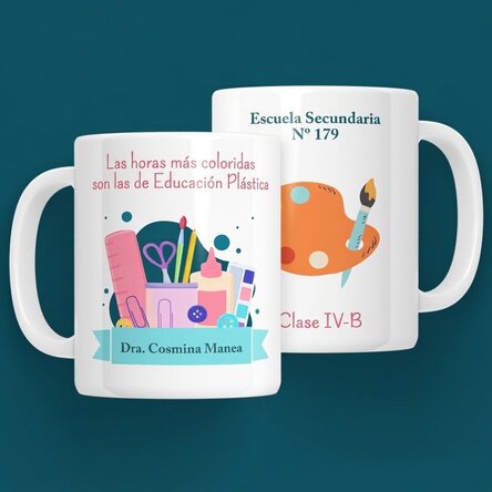 Taza personalizada con mensaje - Profesora de Educación Artística