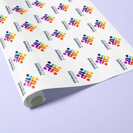 Papel de regalo personalizado con logotipo