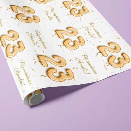 Papel de regalo personalizado con texto - Globos para ti