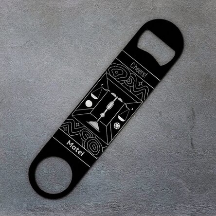 Abrecerras personalizado con texto - Signo de la Libra