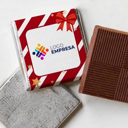Mini bombones personalizados con logotipo - Navidad