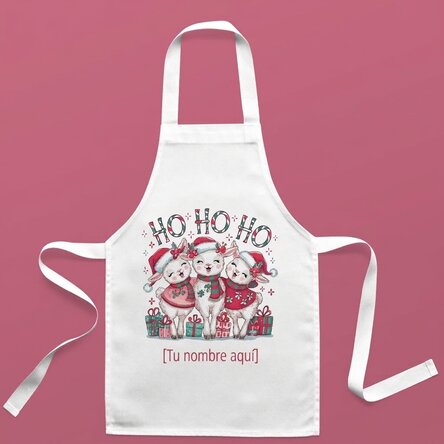 Caja para niños personalizada con texto: ¡HO HO HO!