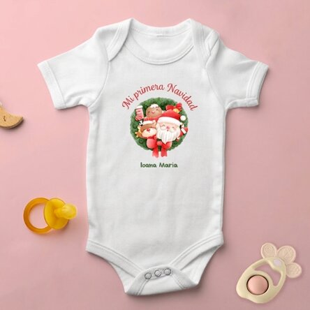 Body para niños personalizado con texto: «Mi primera Navidad»