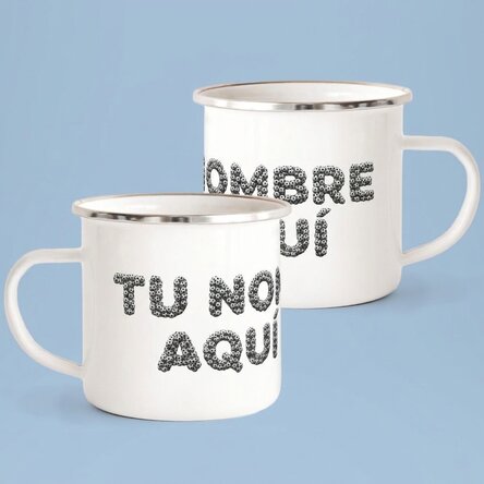 Taza esmaltada personalizada con texto - Fútbol