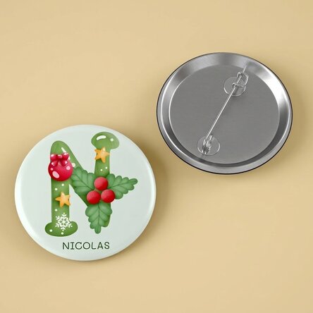 Chapa personalizada con texto - Navidad