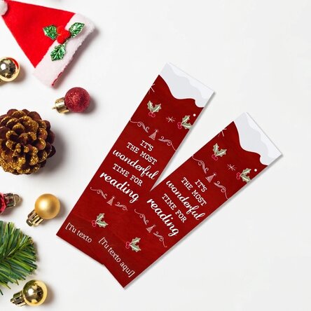 Marcapáginas personalizado con texto: «Most wonderful time»