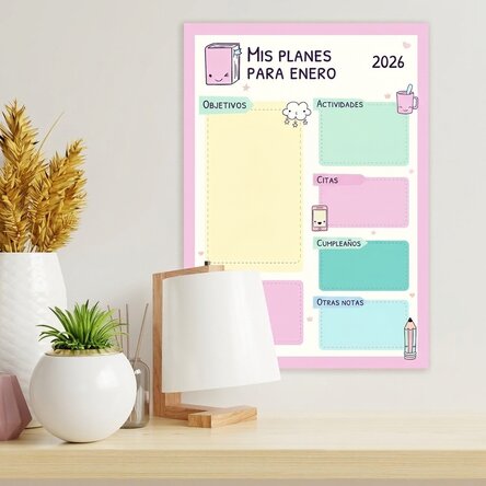 Póster personalizado - Agenda Pastel