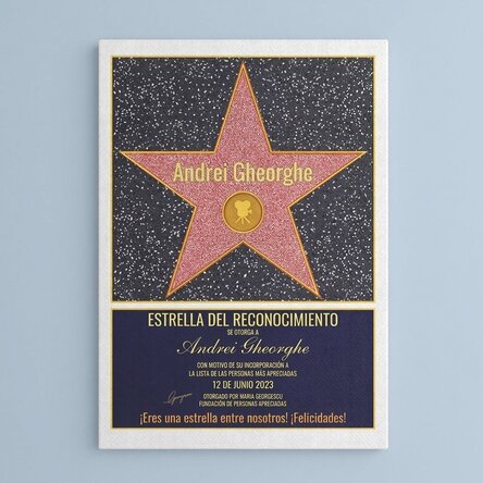 Cuadro de lienzo personalizado - La estrella de la gratitud