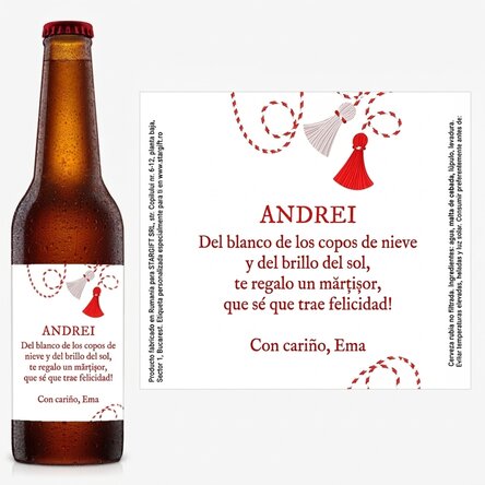 Cerveza personalizada con mensaje
