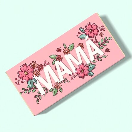 Chocolate personalizado con mensaje - Flores