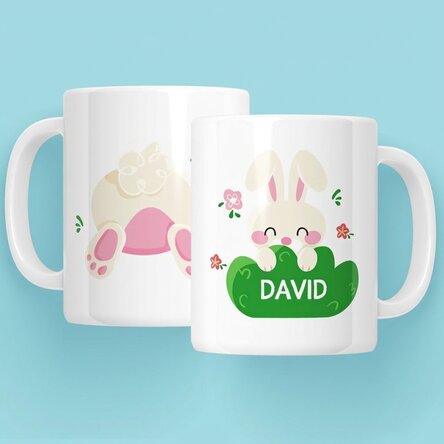 Taza personalizada con nombre - Cute bunny