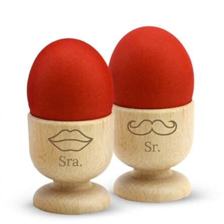 Huevera personalizada para parejas - Mr & Mrs