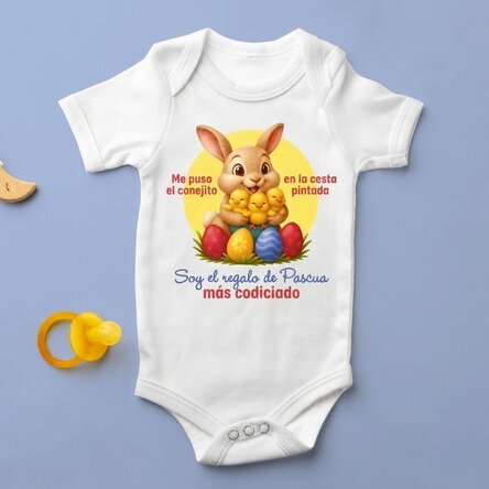 Body para niños personalizado con texto - Regalo de Pascua