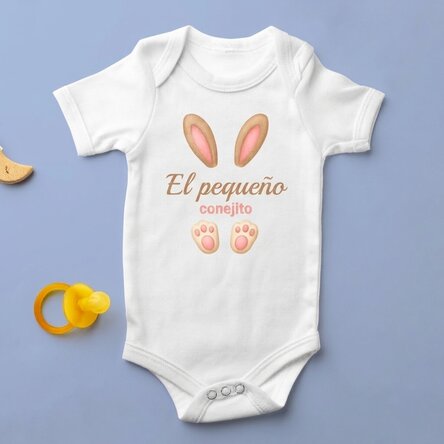 Body para niños personalizado con texto - Orejitas de conejito