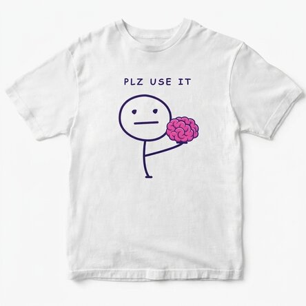 Camiseta de algodón personalizada con texto - Brain