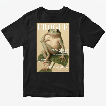 Camiseta de algodón personalizada con texto - Frogue